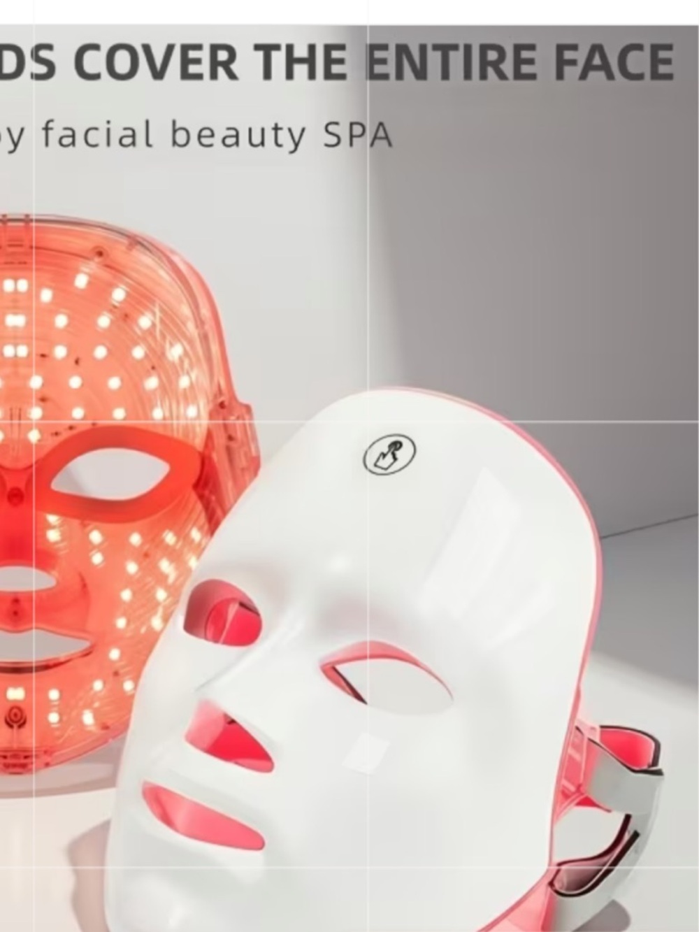 🔴🟣🟡🔵 WHITE 96 LED BEADS FACIAL SKINCARE MASK ~ CORDLESS❗️ 🔵🟡🟣🔴 - Picture 4 of 7